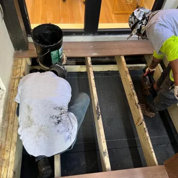 professional decking over a roof and floor